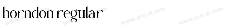 horndon regular字体转换 horndon regular字体转换